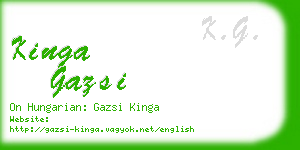 kinga gazsi business card